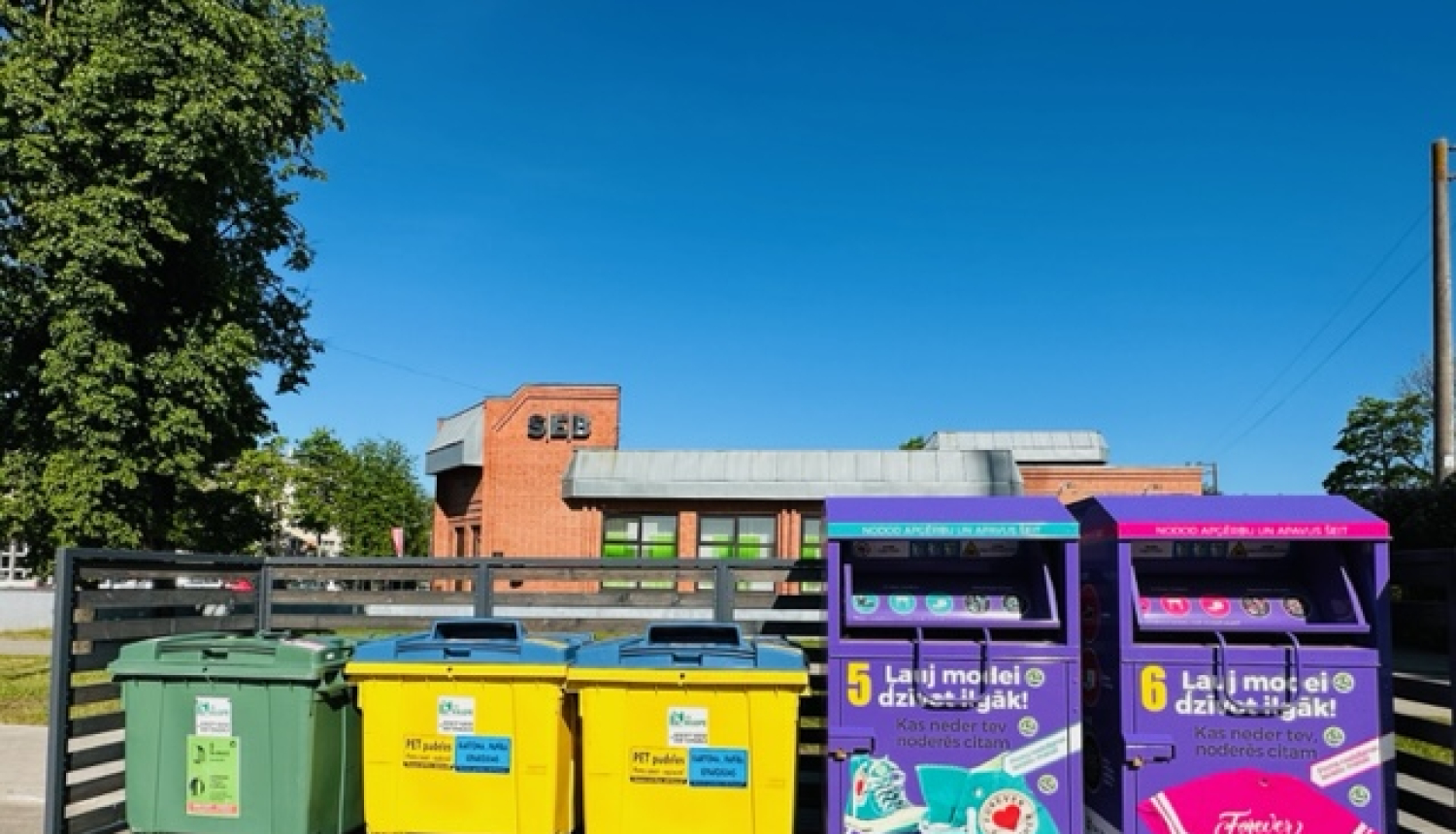 Tekstila širošanas konteineri Ogre