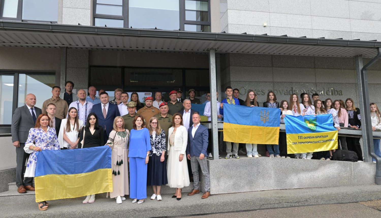 Ukrainas delegācija pieņemšanā pie Ogres novada domes vadības