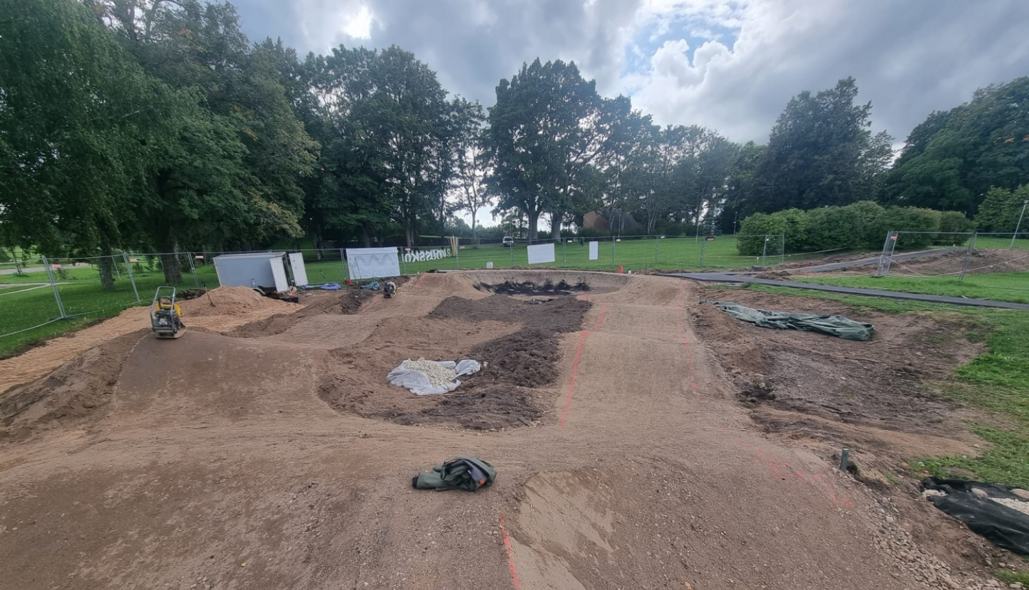Velotrases būvniecība Madlienā 08.2024.