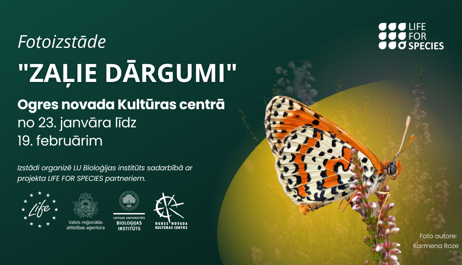 Ceļojošā fotoizstāde “Zaļie dārgumi” plakāts 01.2024.