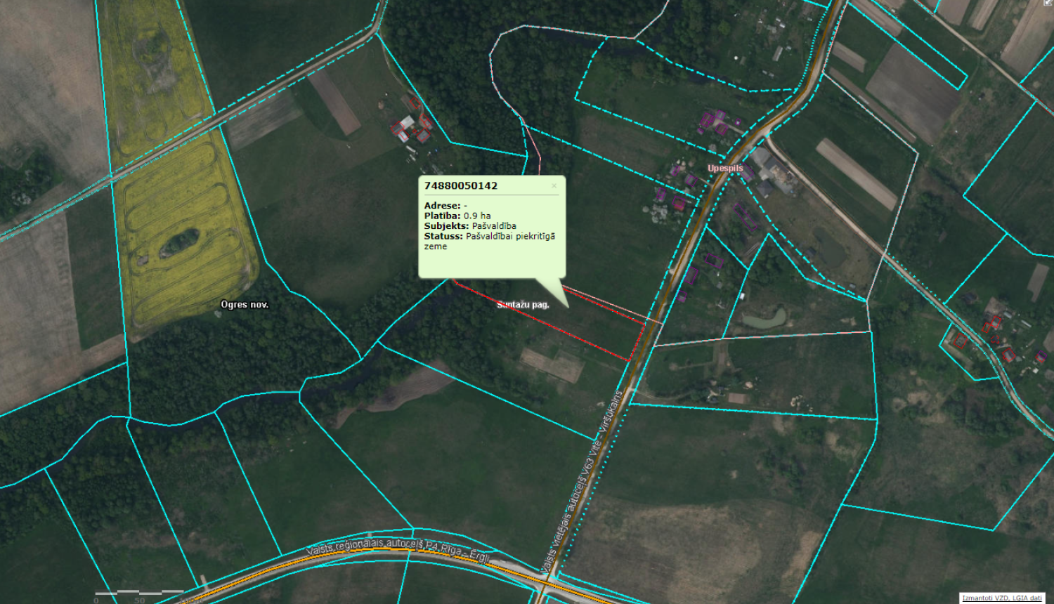 Zemes plāns Suntažu zemes vienībai 09.2024.