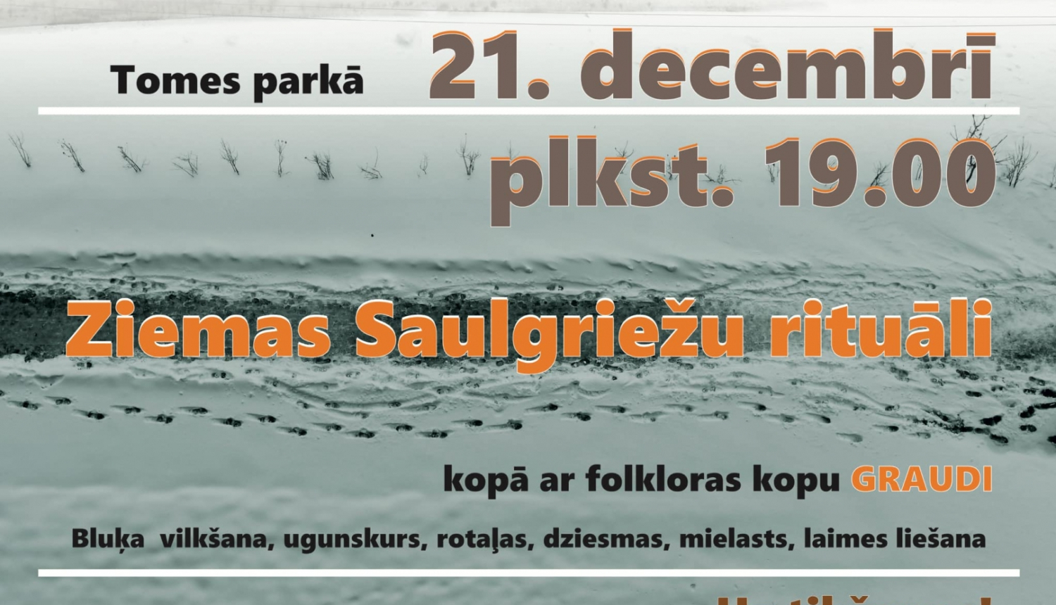 Ziemas Saulgriežu rituāli Tomē plakāts 21.12.2023.