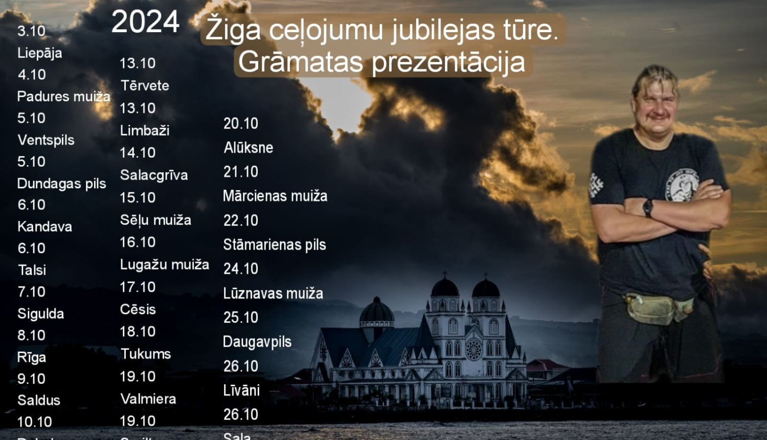 Žiga ceļojumu jubilejas tūre. Grāmatas prezentācija 