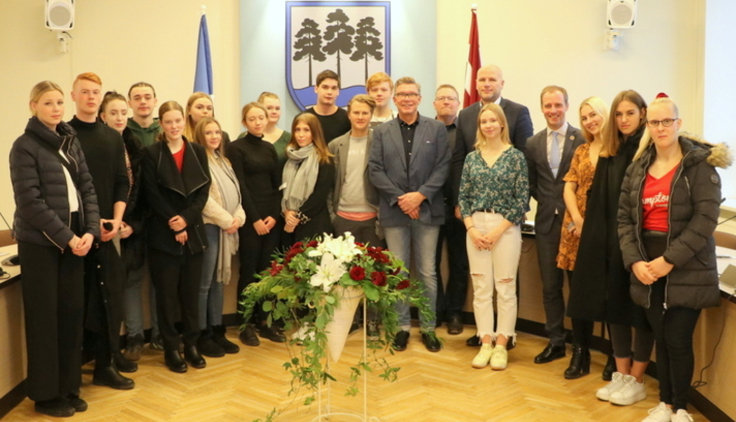 Ogrē viesojas skolēni no Zviedrijas