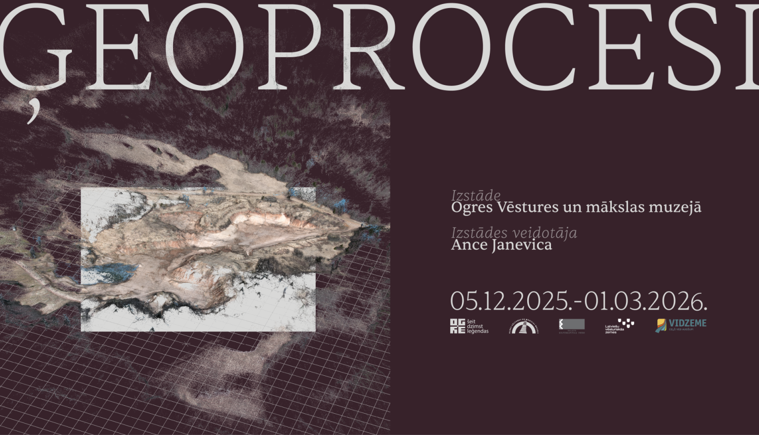 Izstādes ĢEOPROCESI afiša