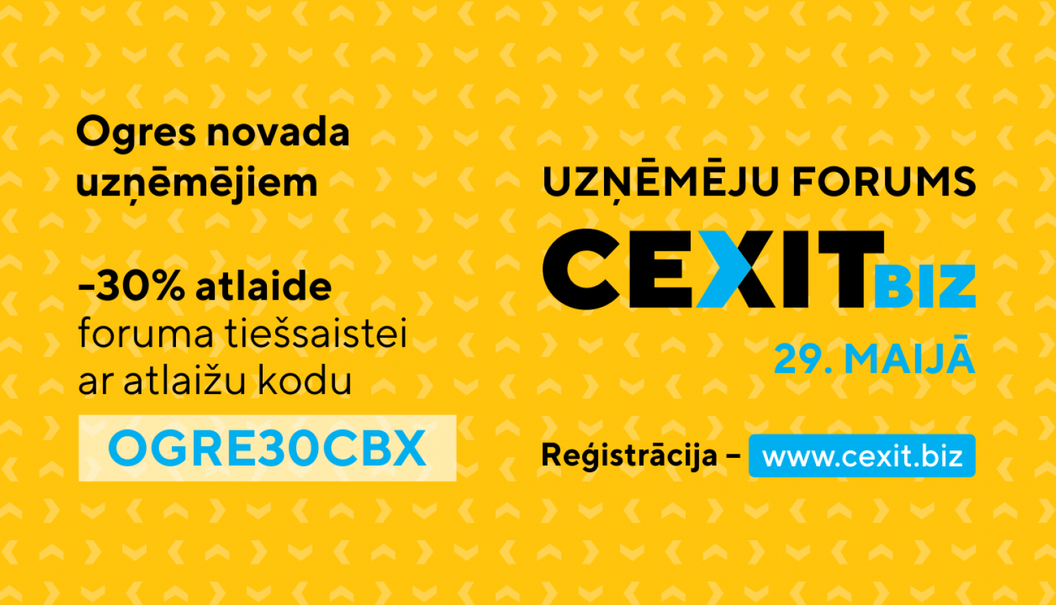 Ogres novada uzņēmējiem atlaide dalībai tiešsaistes forumā “CexitBiz”