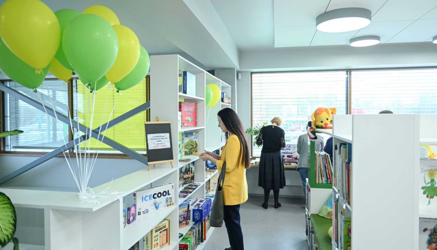 Spēļu bibliotēkas atklāšana Ikšķiles pilsētas bibliotēkā 2025. gada 25. martā 