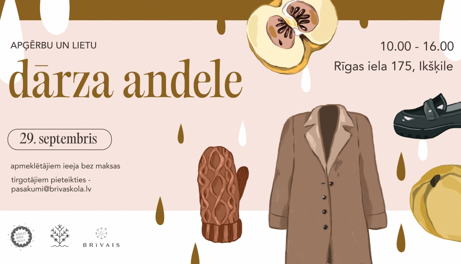Apģērbu un lietu dārza andele Ikšķilē 09.2024.