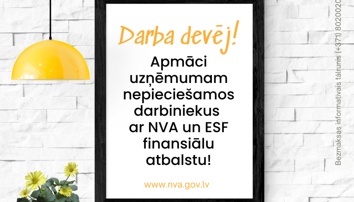 Apmāciet nepieciešamos speciālistus ar NVA un ESF finansiālu atbalstu!