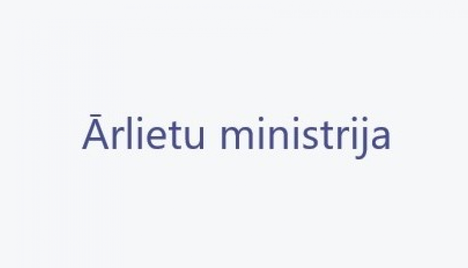 Teksts "Ārlietu ministrija"
