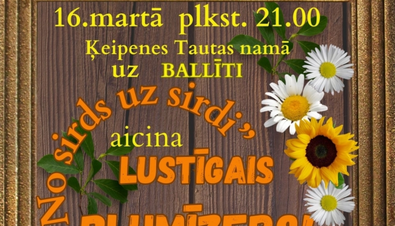 No sirds uz sirdi atpūtas vakars Ķeipenē 16.03.2024