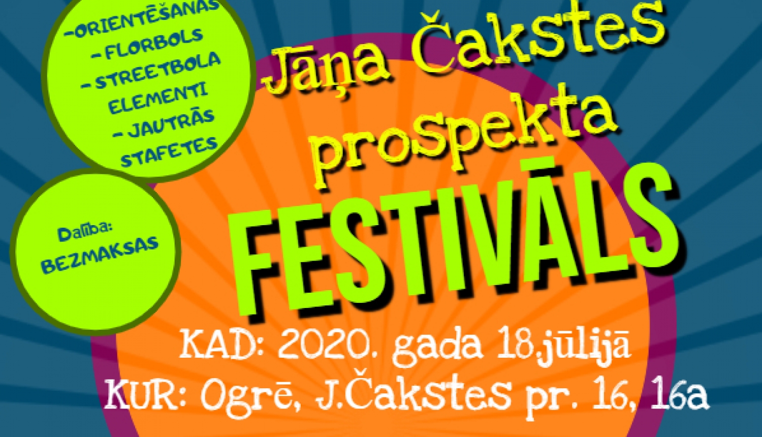 Sporta diena bērniem un jauniešiem “Jāņa Čakstes prospekta festivāls”