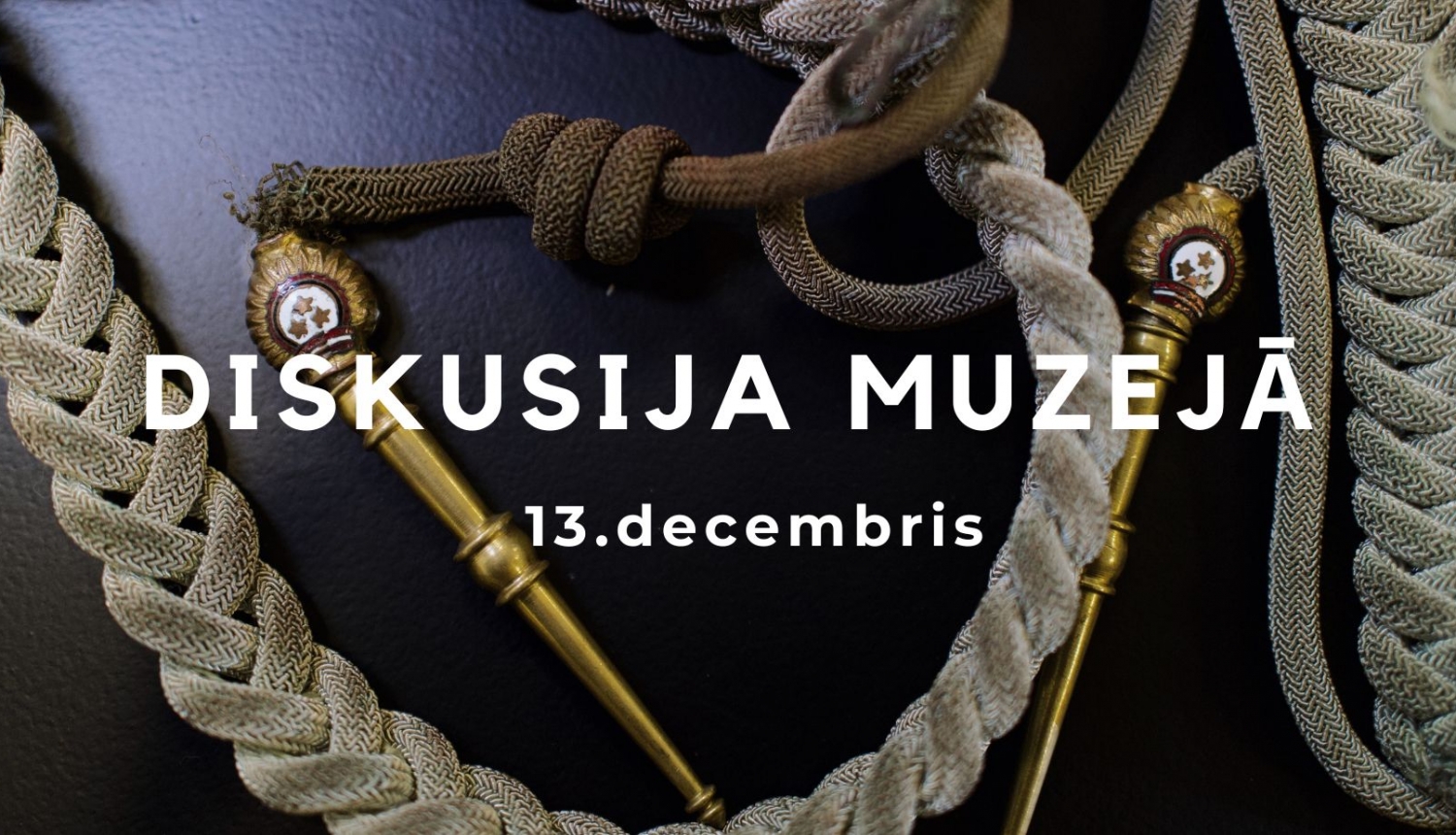 Diskusija muzejā plakāts 13.12.2023.