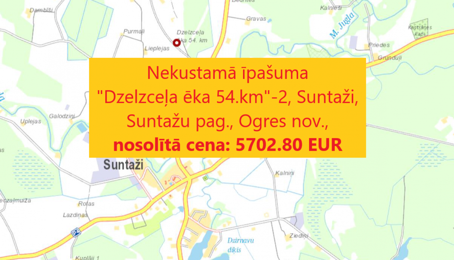 Nekustamais īpašums “Dzelzceļa ēka 54.km”-2 Suntažos, Suntažu pagastā