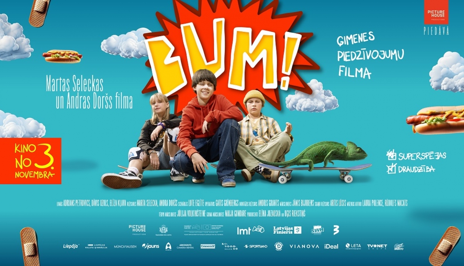 Martas Seleckas un Andras Doršs filma "Bum!"