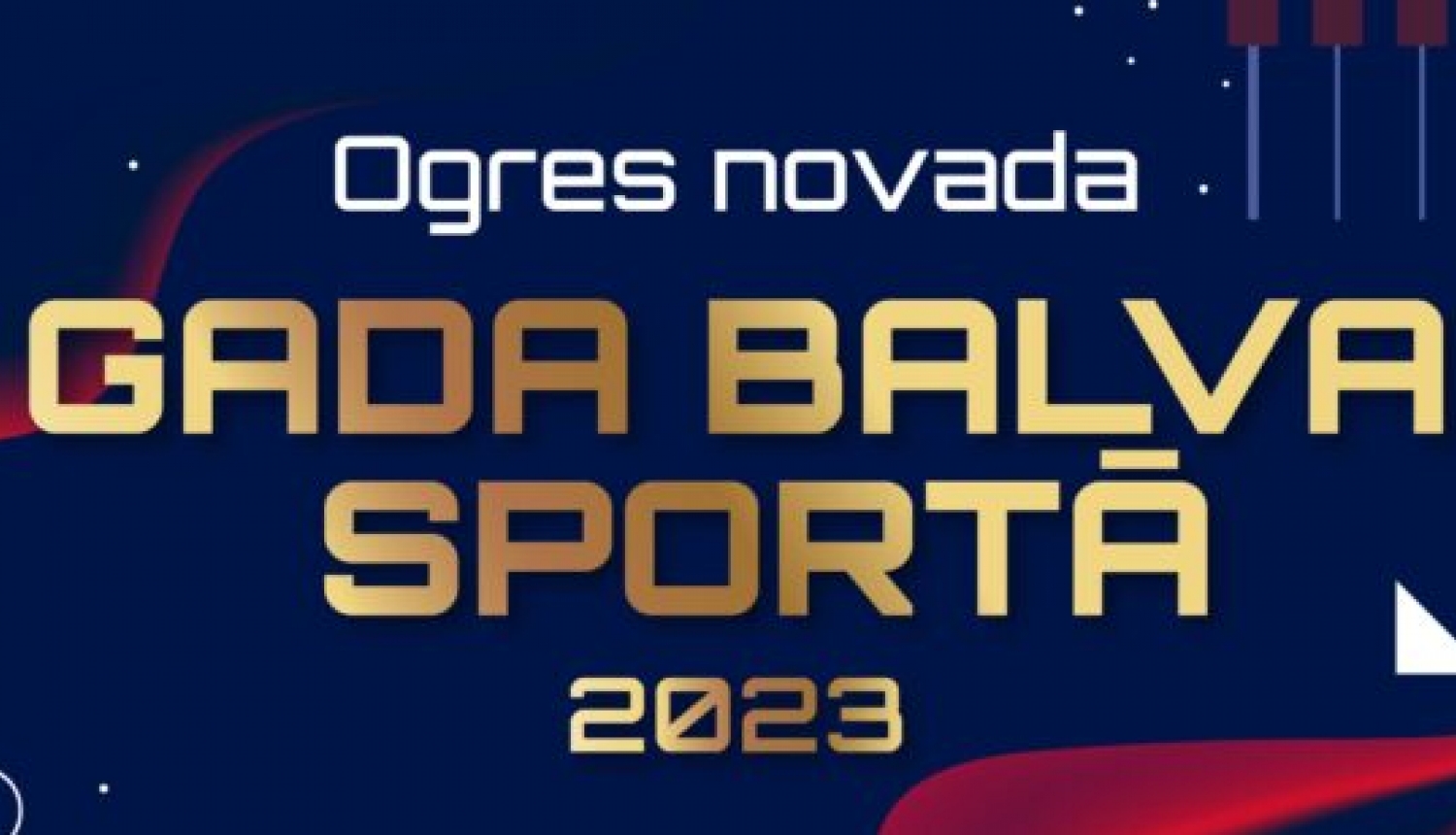 Ogres novada Gada balvu sportā 2023 plakāts