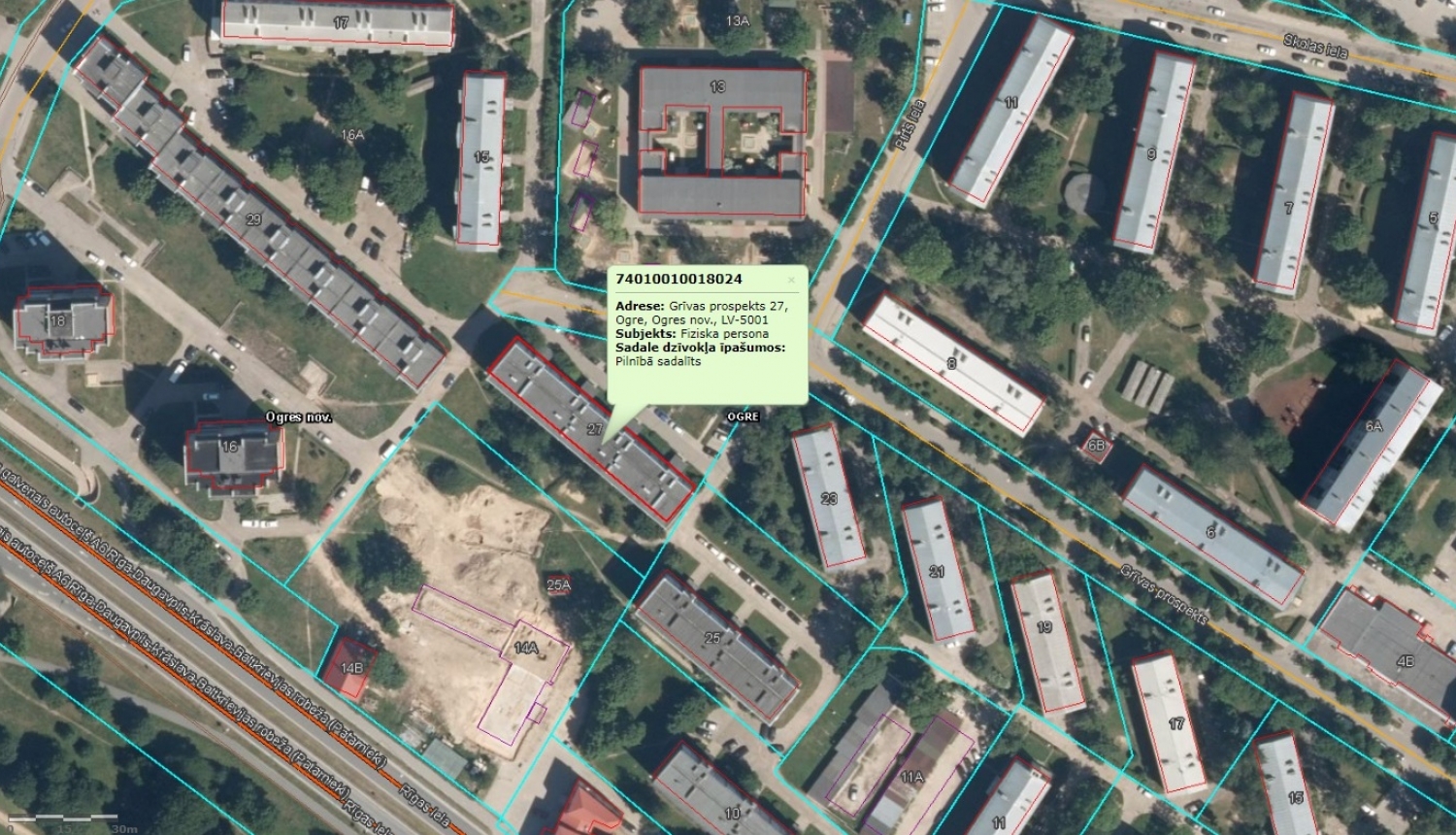 Grīvas prospekts 27, Ogre novietojums kartē