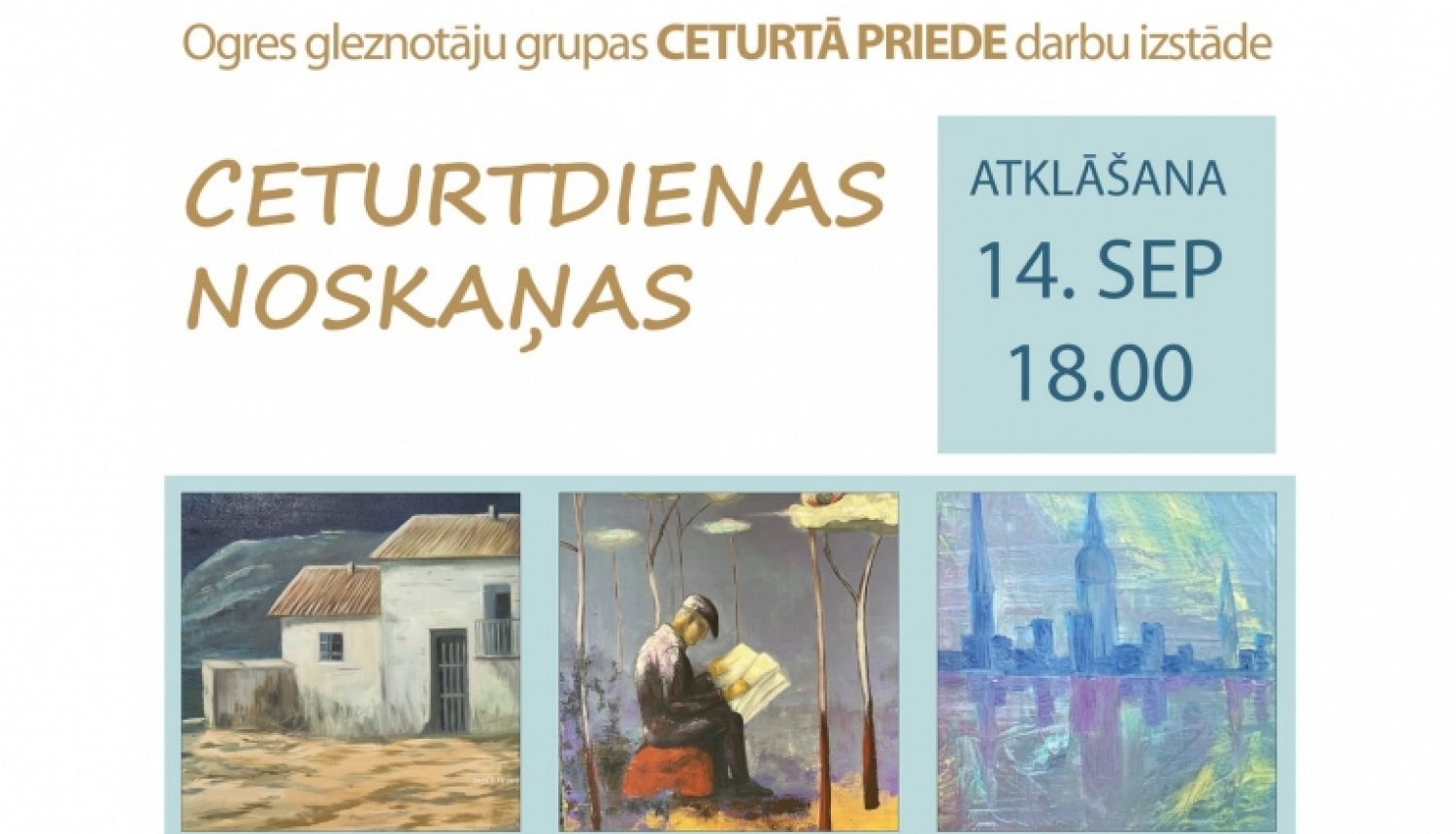 Izstādes Ceturtdienas noskaņas plakāts 09.2023.