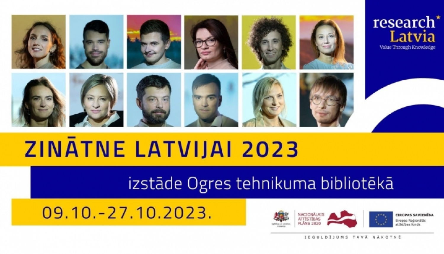 Izstāde “Zinātne Latvijai 2023” Ogrē plakāts 10.2023.