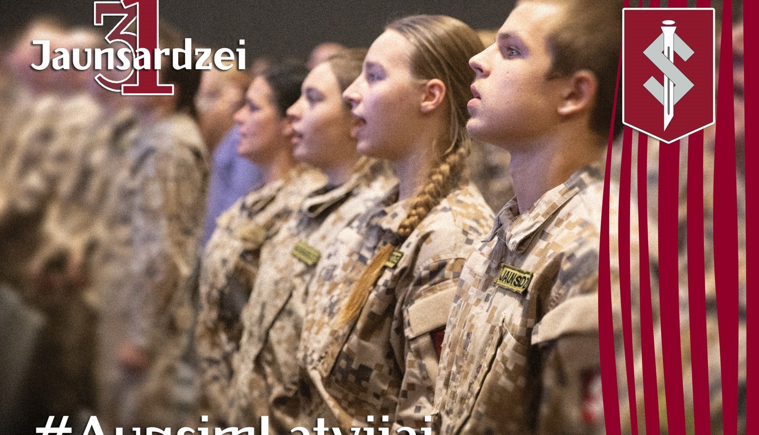 Jaunsardzei 31 gads plakāts 11.2023.