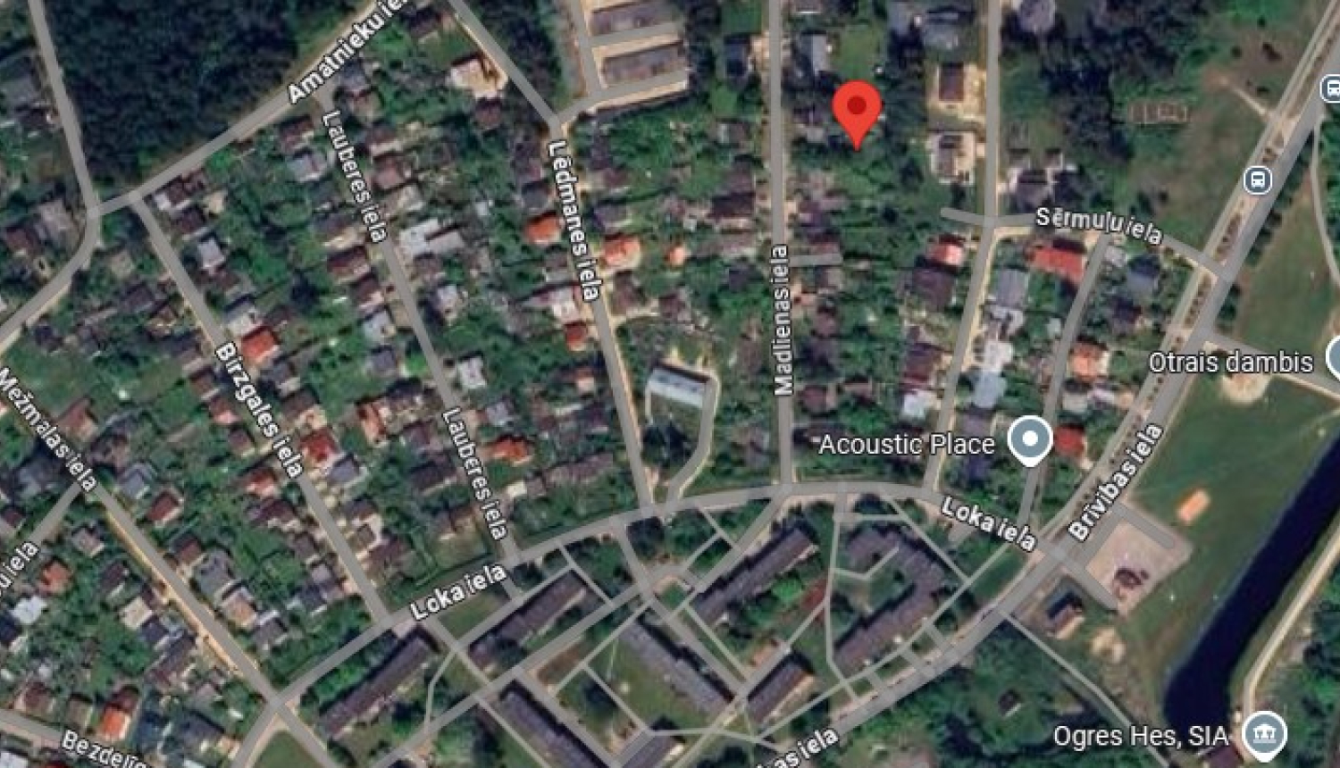 Nekustamā īpašuma Madlienas iela 16, Ogre, Ogres novads, kadastra numurs 7401 004 0691, atsavināšanas izsole. Karte