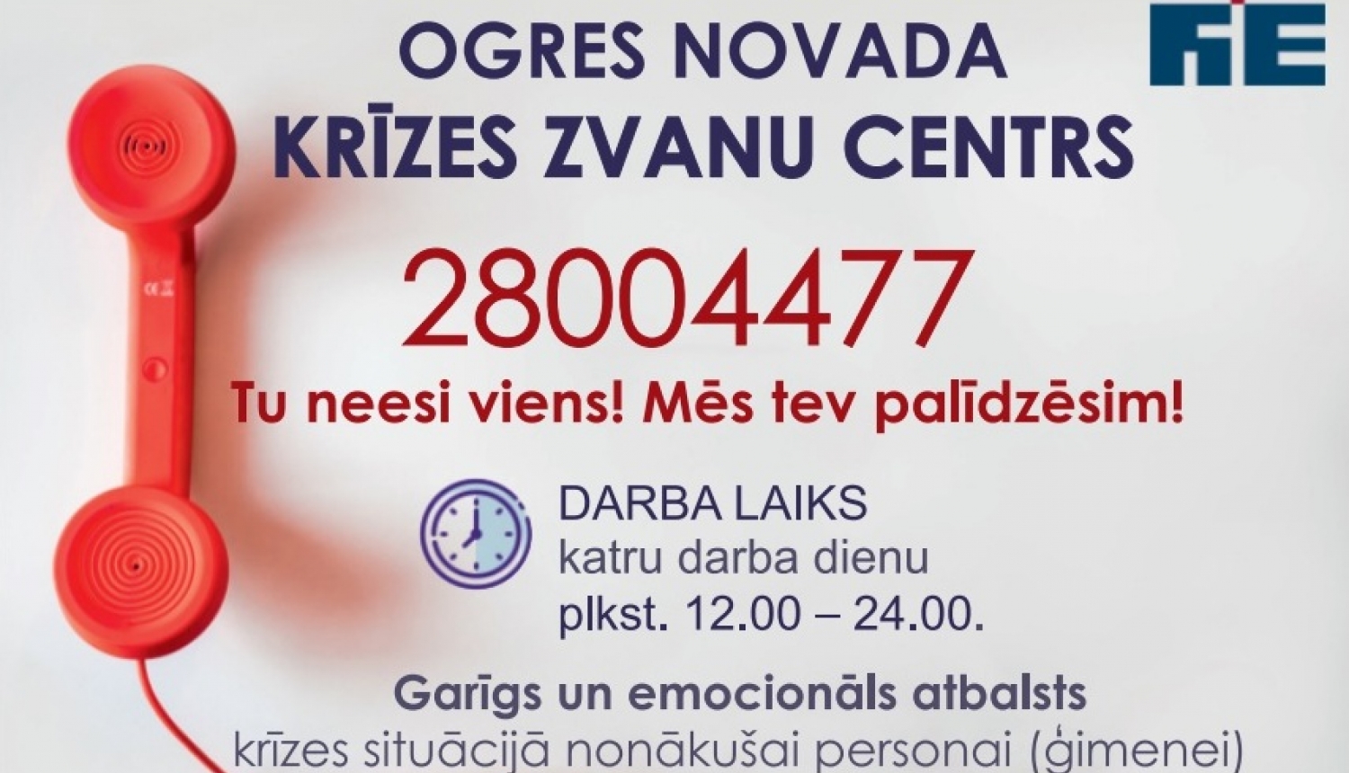 Krīzes zvanu centrs darbosies līdz 31. oktobrim