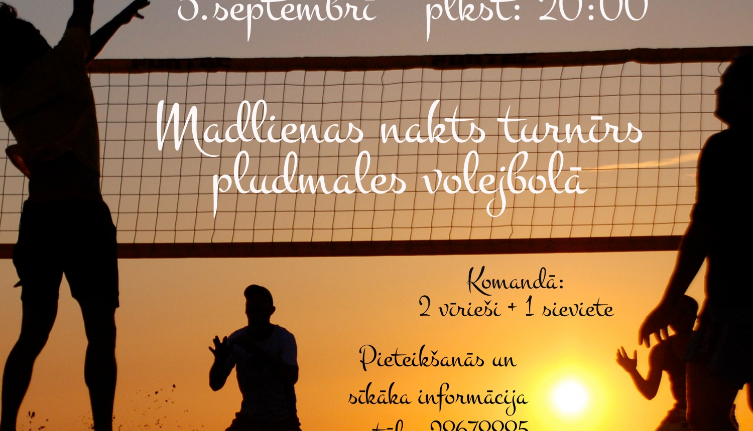 Pludmales volejbola nakts turnīrs Madlienā
