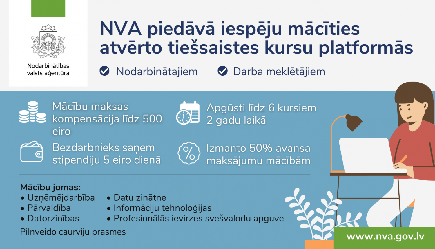 NVA atvērto tiešsaistes kursu platformu vizuālis