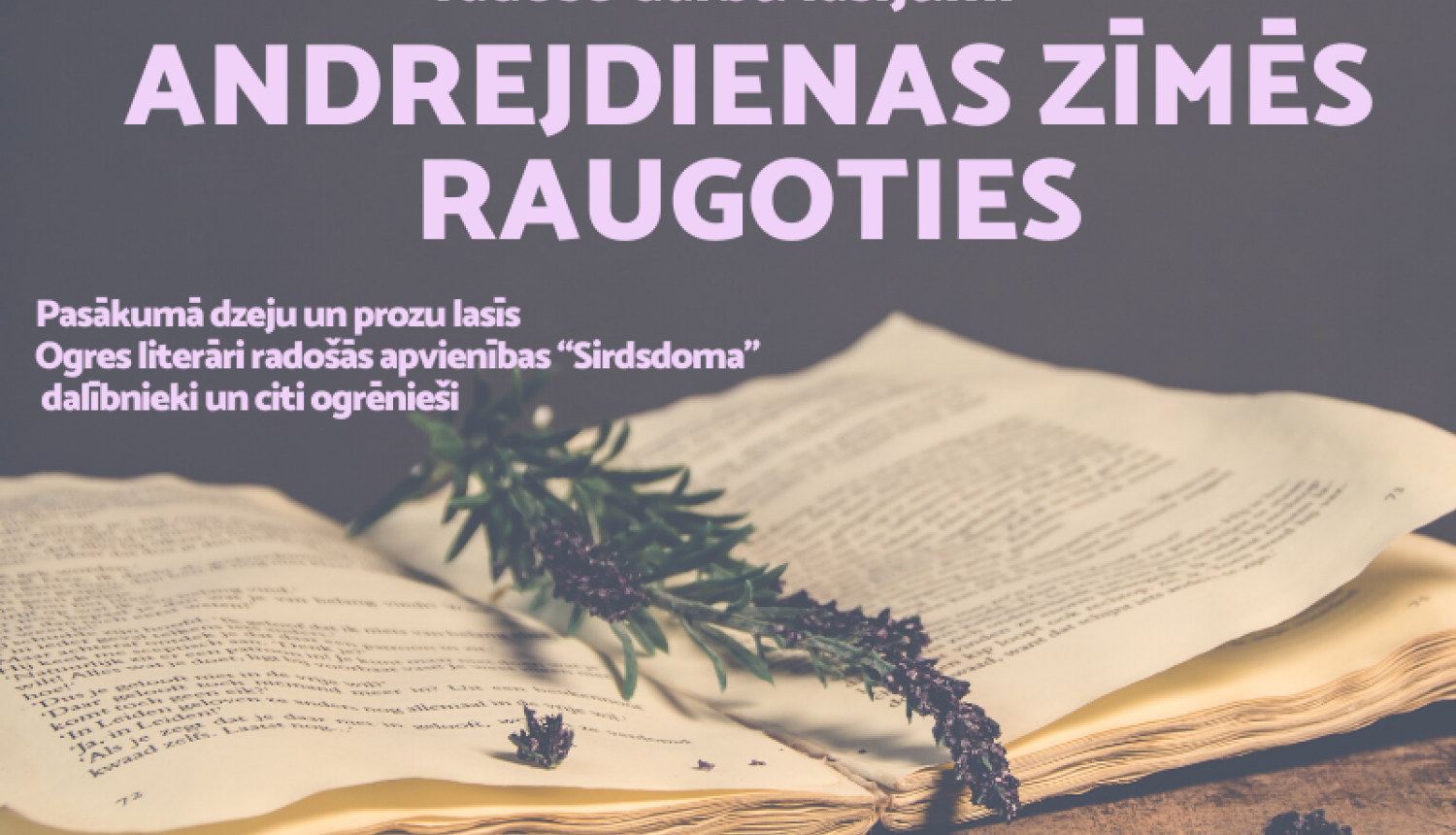 Radošo darbu lasījumi 28. novembrī Ogres bibliotēkā