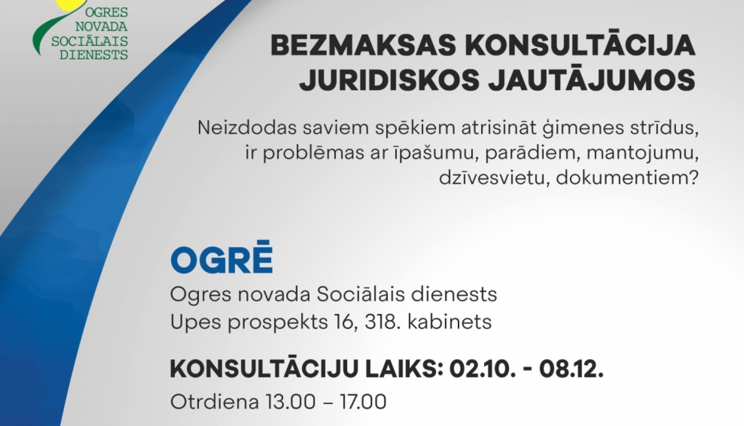 Bezmaksas juridiskās konsultācijas 10.2023.