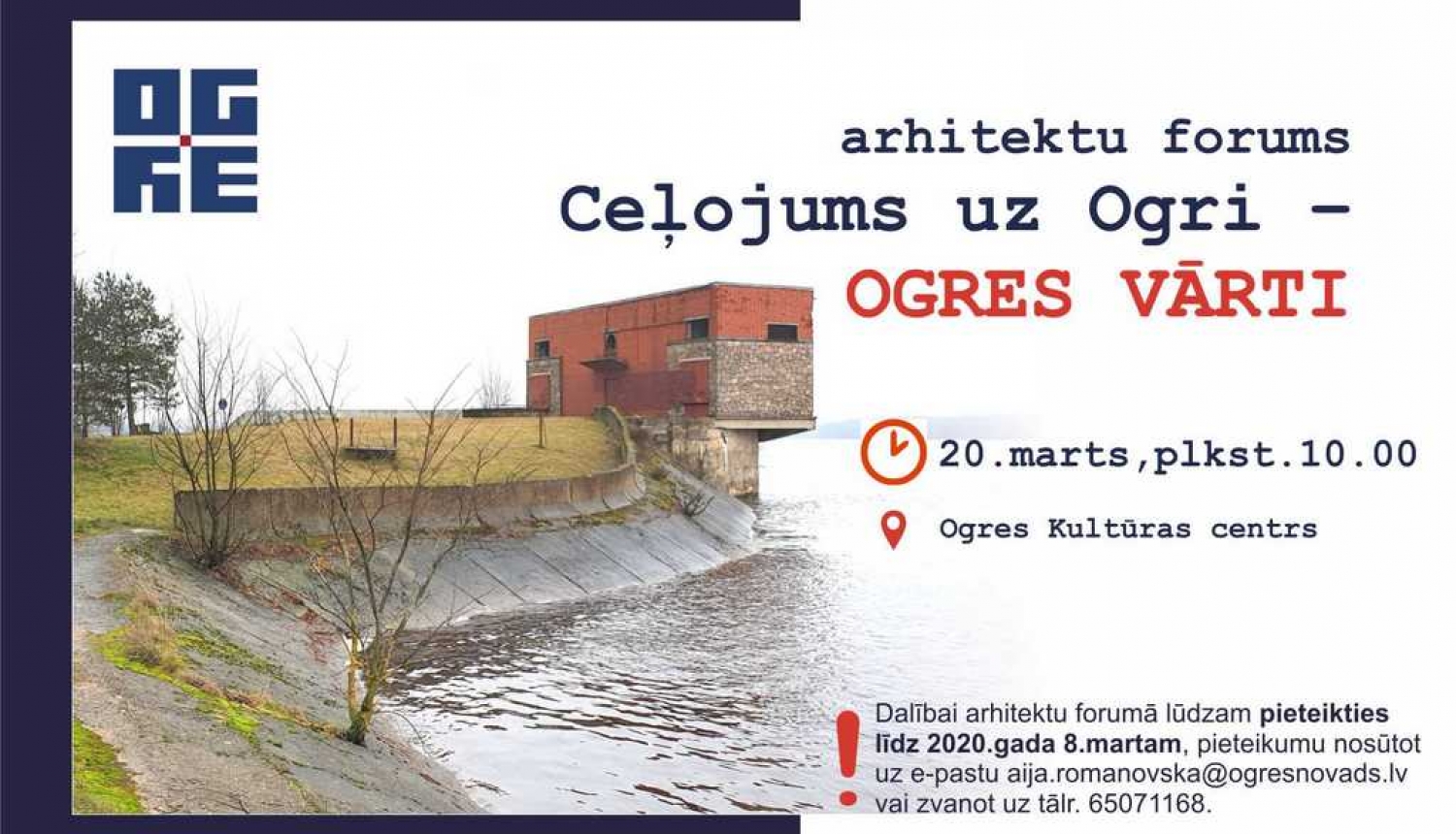 20. martā notiks arhitektu forums “Ceļojums uz Ogri – OGRES VĀRTI”