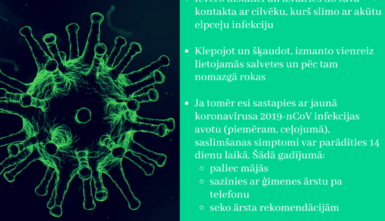Informācija par koronavīrusu