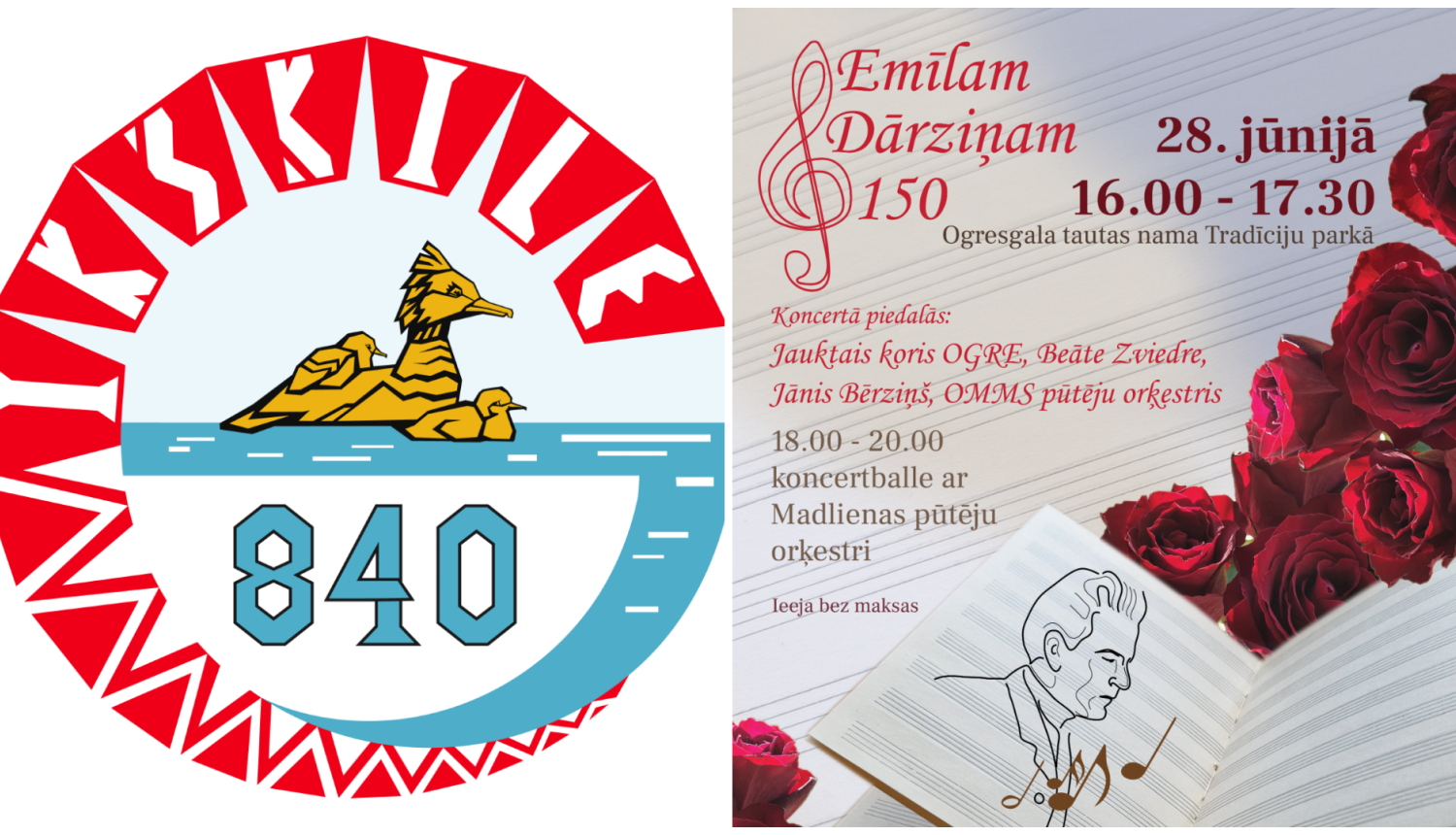 Afišu kolāža pasākumiem 
