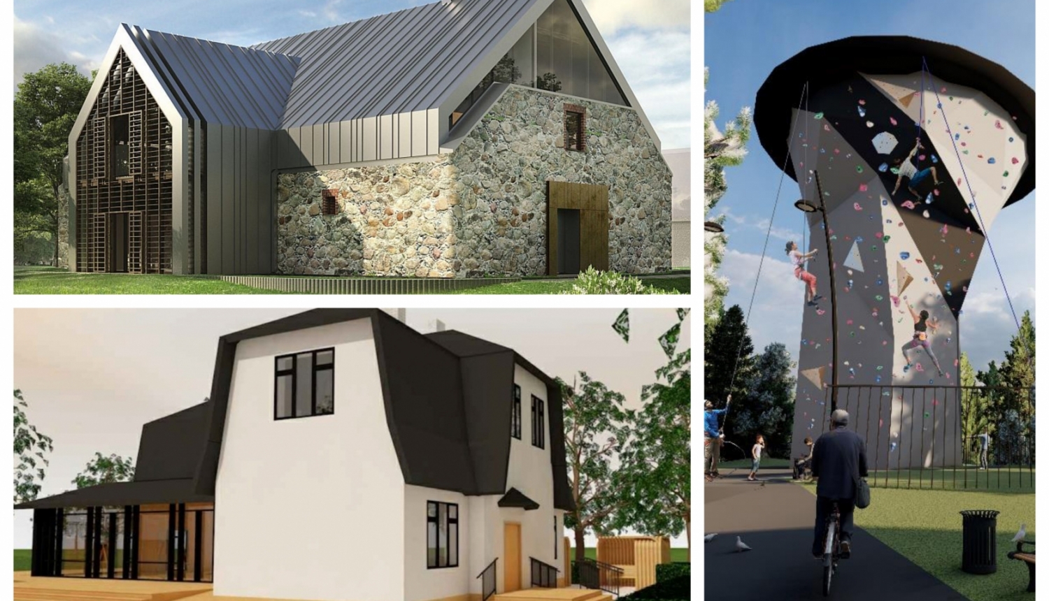 Taurupes muižas klēts, klinšu kāpšanas siena, Jauniešu māja