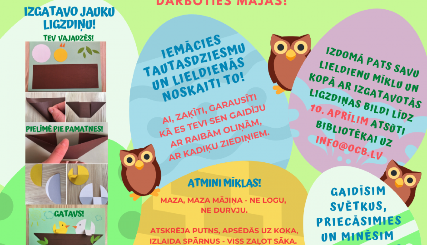 Pūces skoliņas uzdevums mazajiem ogrēniešiem