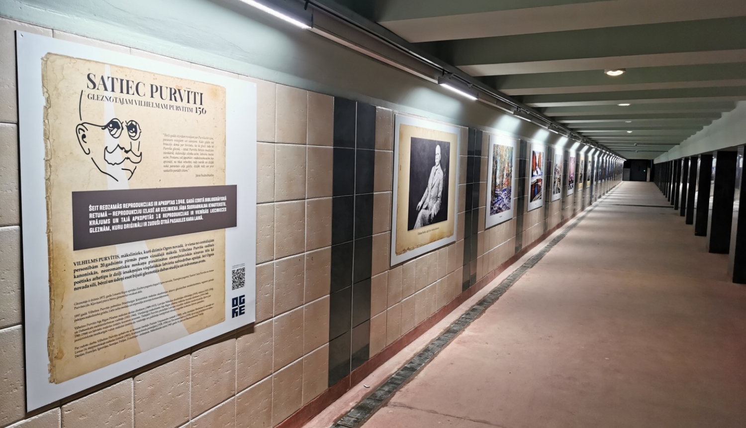 V.Purvīša reprodukciju galerija gājēju tunelī Ogrē