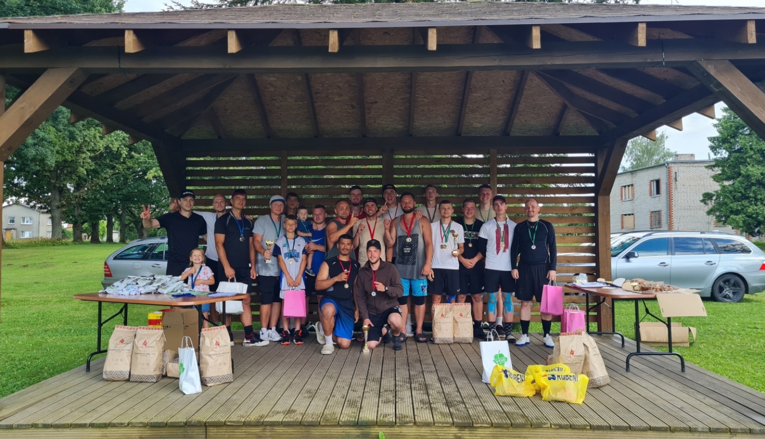 Rembates sporta spēļu 2024 dalībnieki Rembates estrādē 20.07.2024.