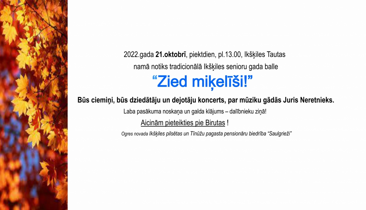 Senioru pasākums Ikšķilē
