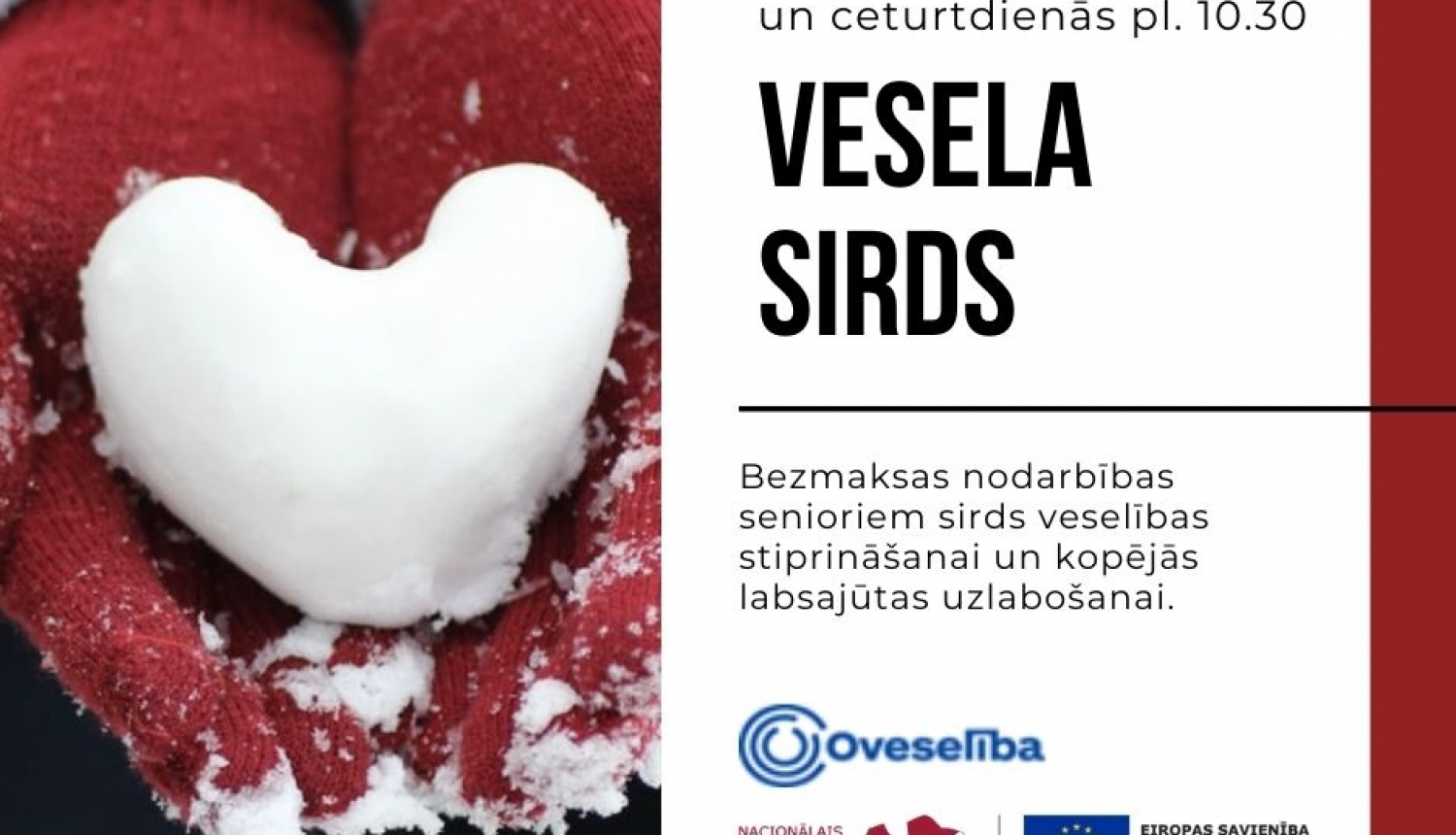 Vingrošana senioru sirds veselības un vispārējās labsajūtas veicināšanai