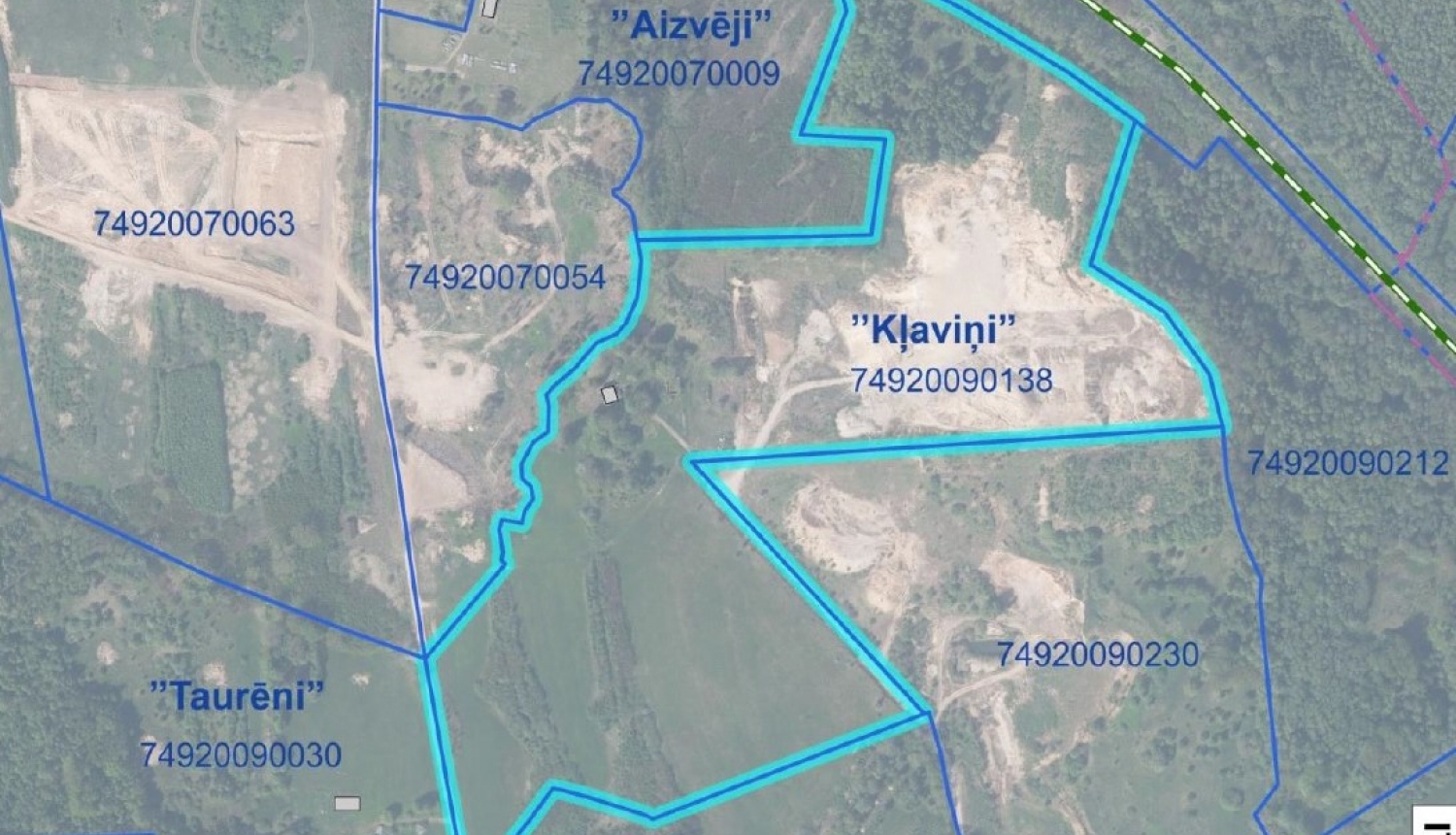 Teritorijas shēma ar zemes gabala novietojumu