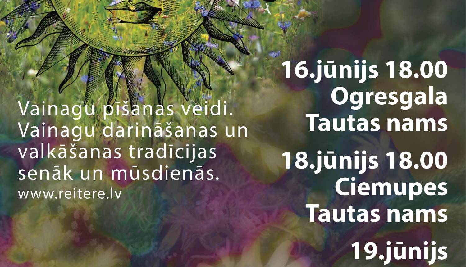 Trejdeviņu ziedu vainagu meistarklase Ogrē, Ogresgalā un Ciemupē