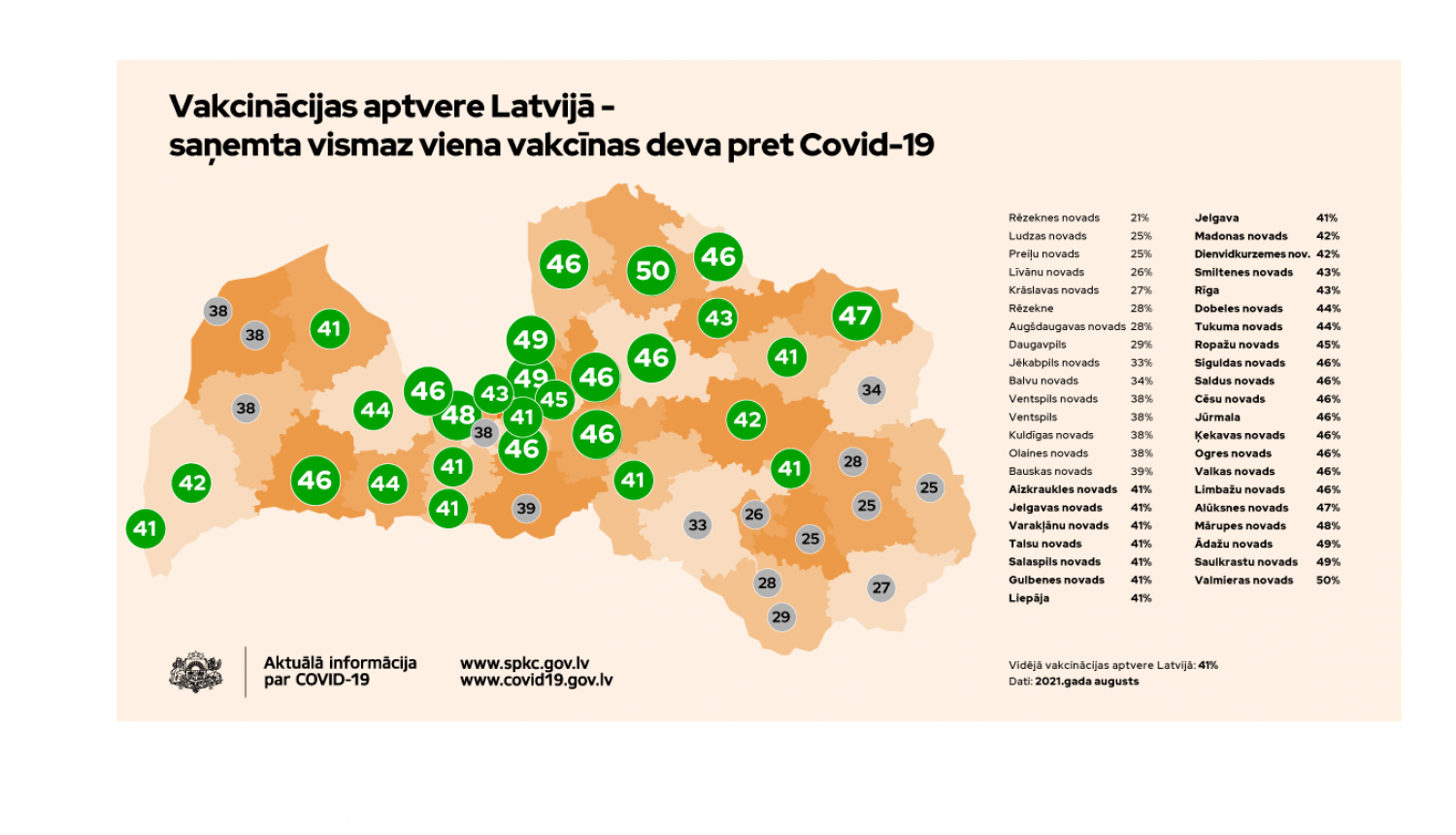 Vakcinācijas aptveres karte 