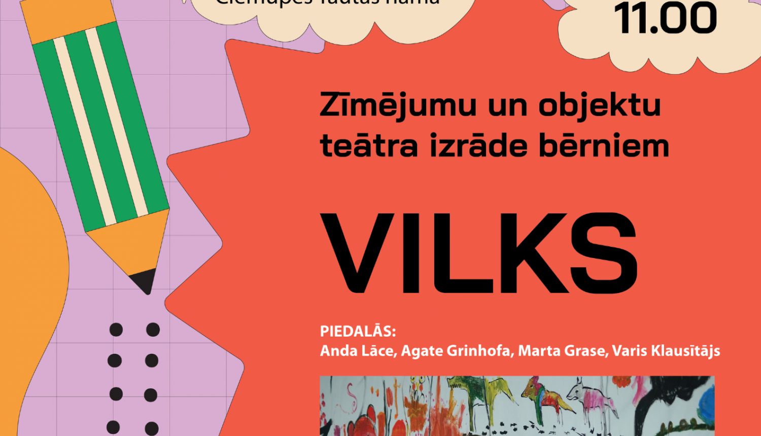 Zīmējumu teātra izrāde bērniem VILKS 11.2023.