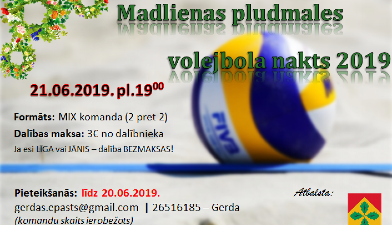 Madlienas pludmales volejbola nakts turnīrs