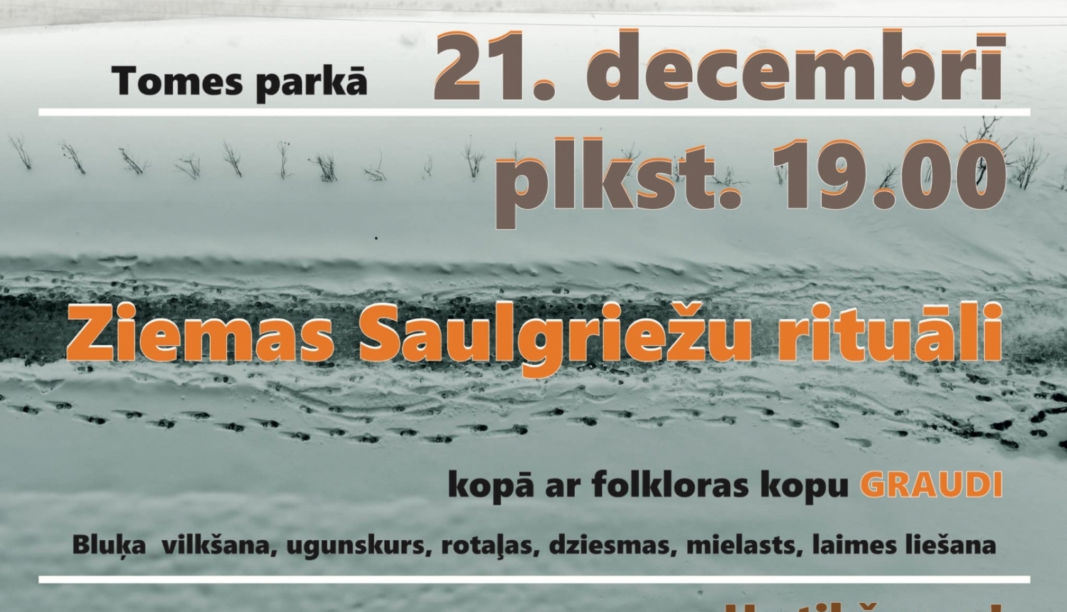 Ziemas Saulgriežu rituāli Tomē plakāts 21.12.2023.