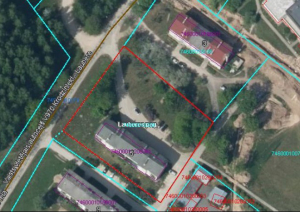 Nekustamā īpašuma Skolas ielā 5-16, Lauberē, izsole. Ortofoto.